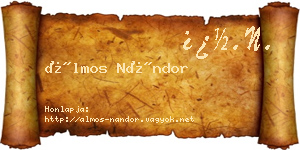 Álmos Nándor névjegykártya